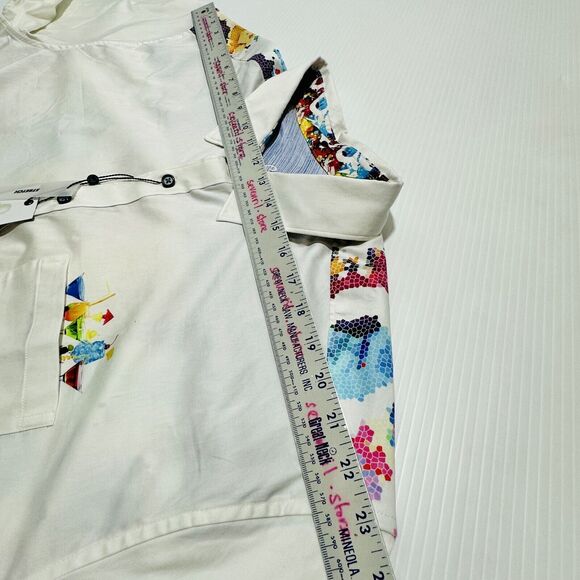 Robert Graham Splashdown Sport Shirt Men's 3XL White Multi Tiki Drinks Button-Up - Picture 13 of 16